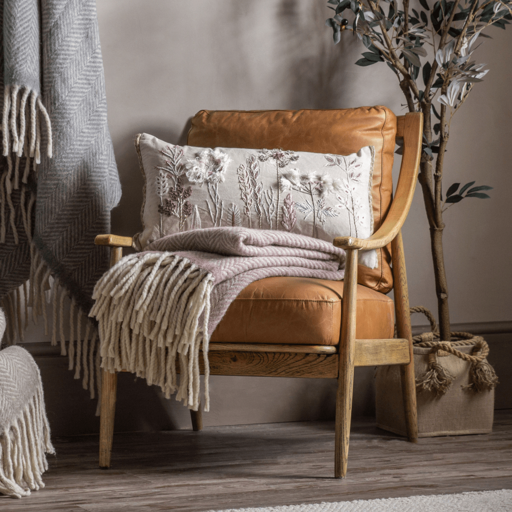 Wool Herringbone Throw - 4 Colours