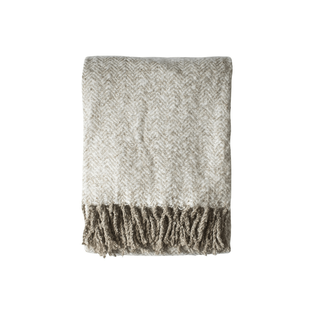 Faux Mohair Herringbone Throw - 5 Colours