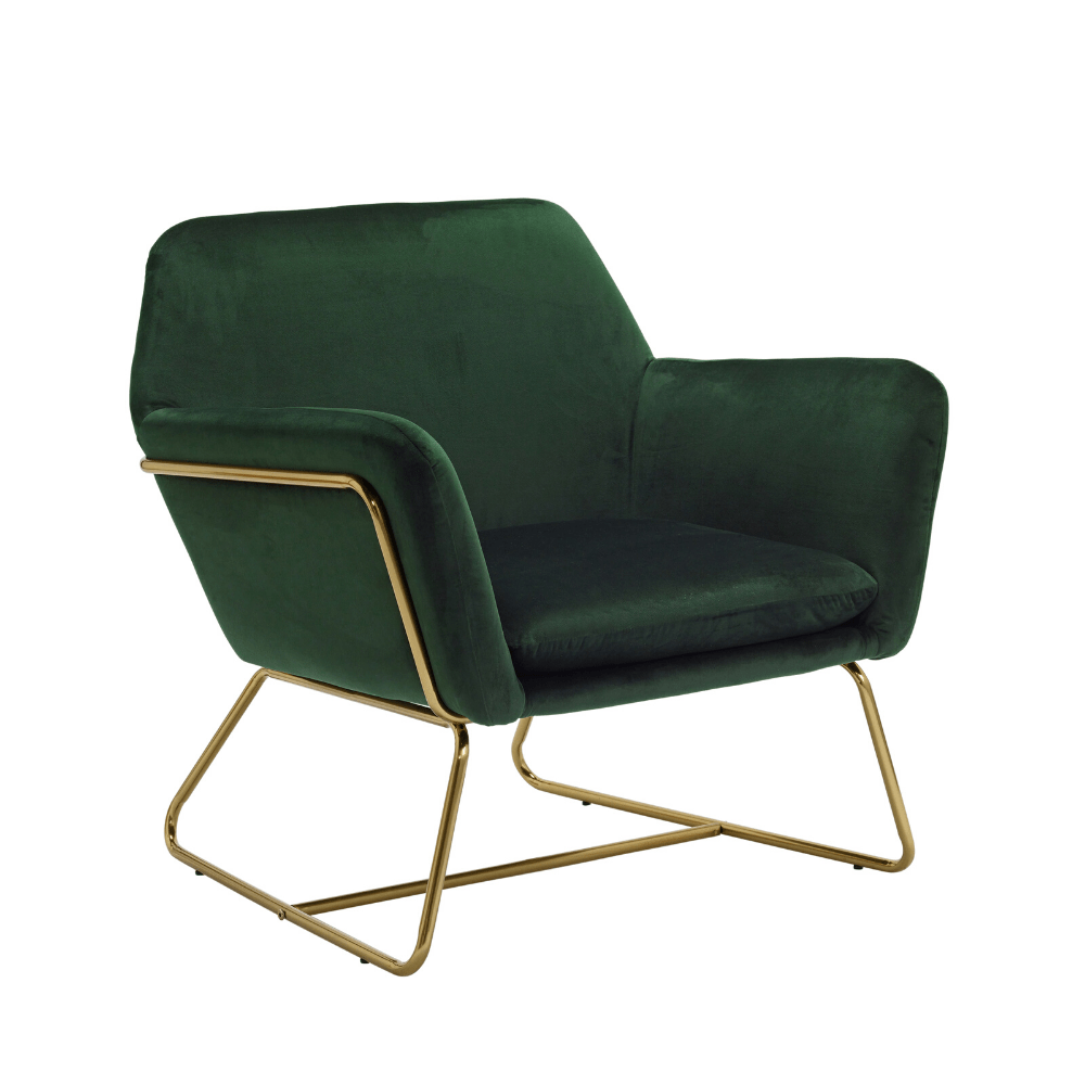 Moko Vintage Velvet Lounge Chair