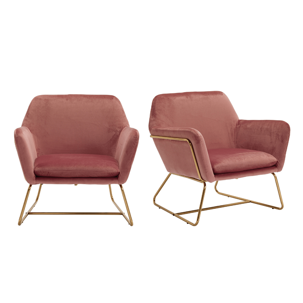 Moko Vintage Velvet Lounge Chair