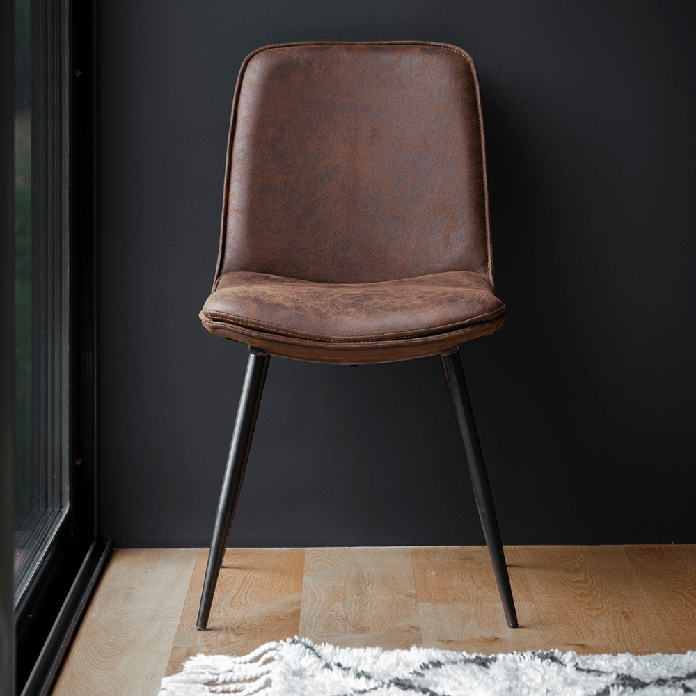 Modern leather dining chairs deals