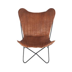 Vintage Style Leather Butterfly Chair