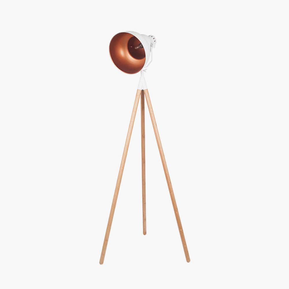Dalston Floor Lamp - White / Natural