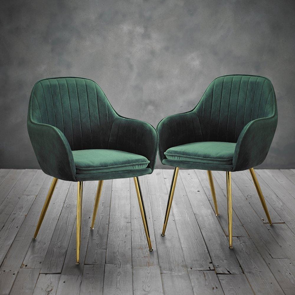 Como Vintage Velvet Chairs