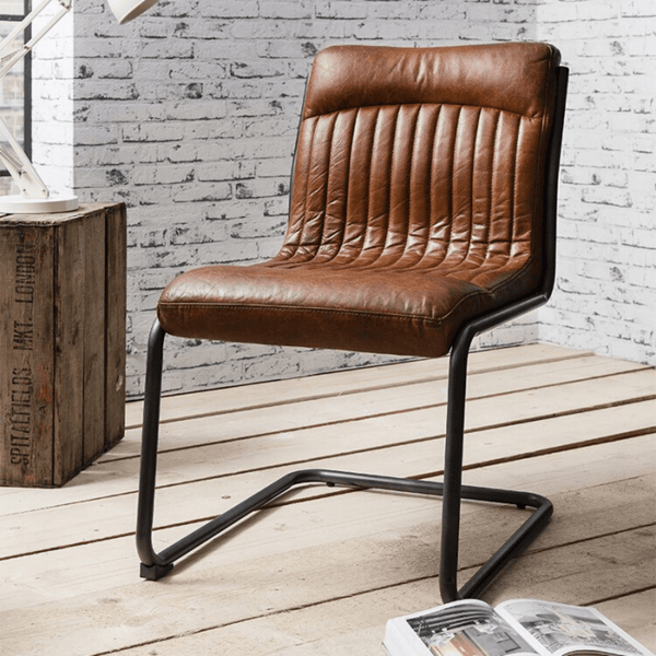 Houston Vintage Brown Leather Chair Free Delivery H W Hemming Wills