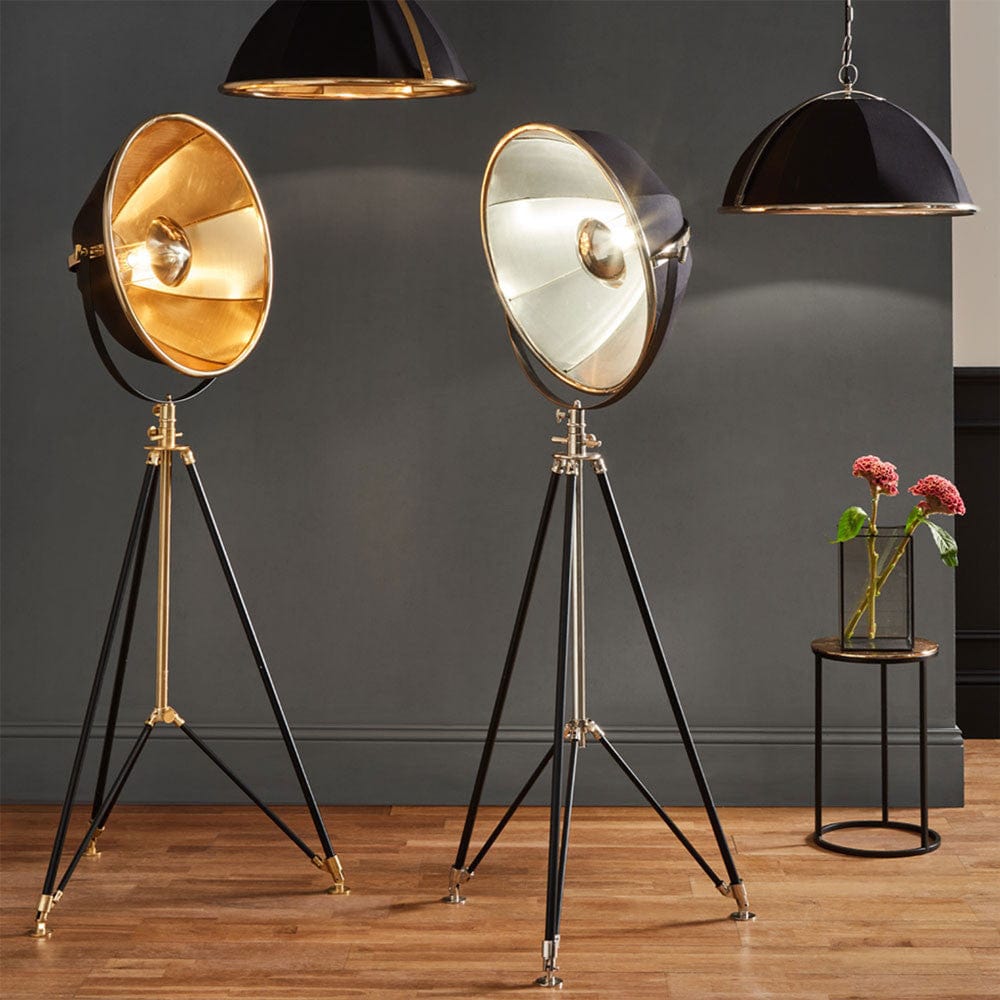 Lambeth Floor Lamp - Black / Silver