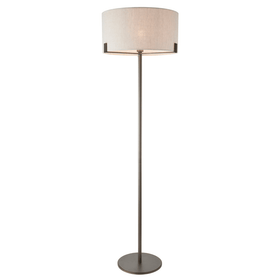 Mayville Floor Lamp - Natural / Brushed Bronze