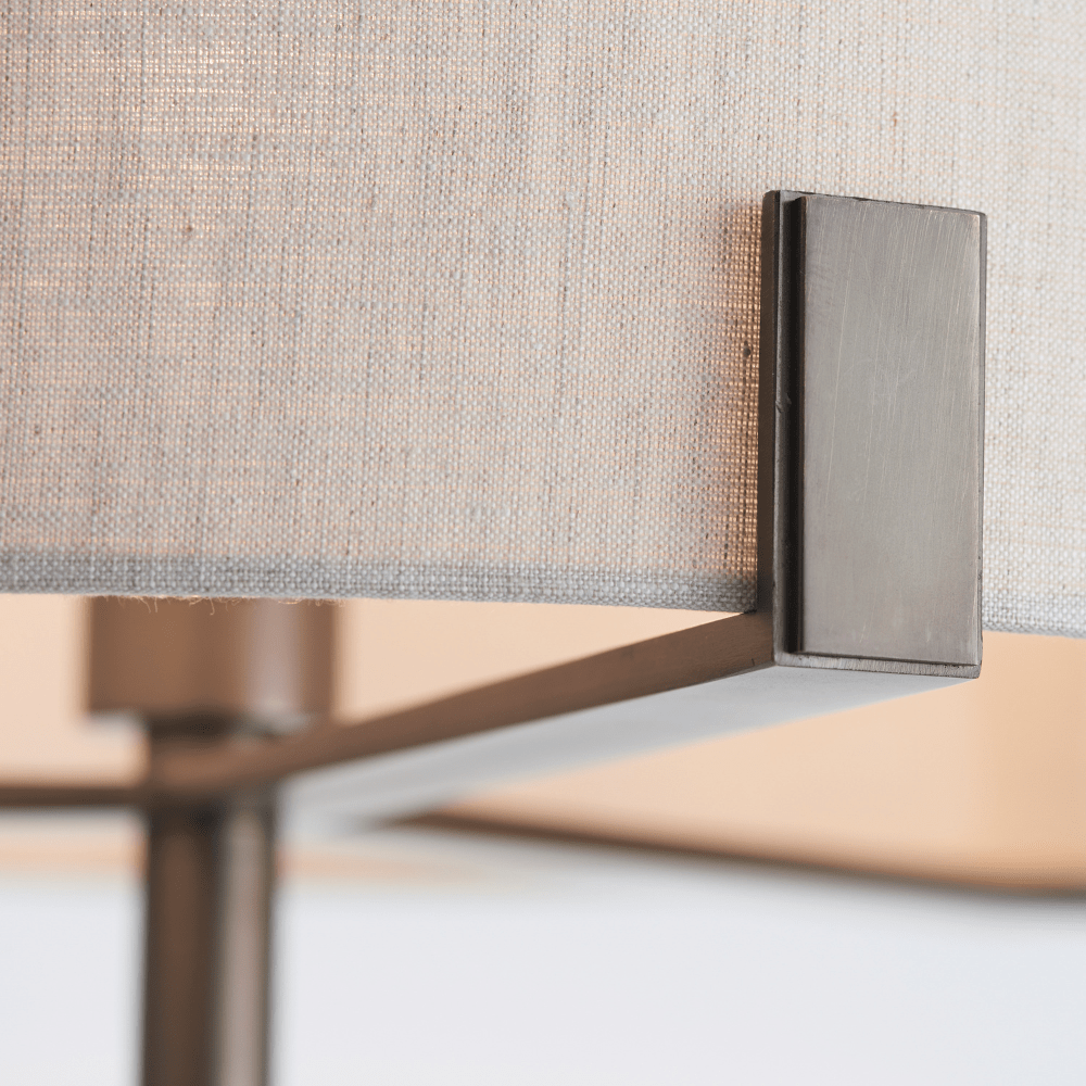 Mayville Floor Lamp - Natural / Brushed Bronze