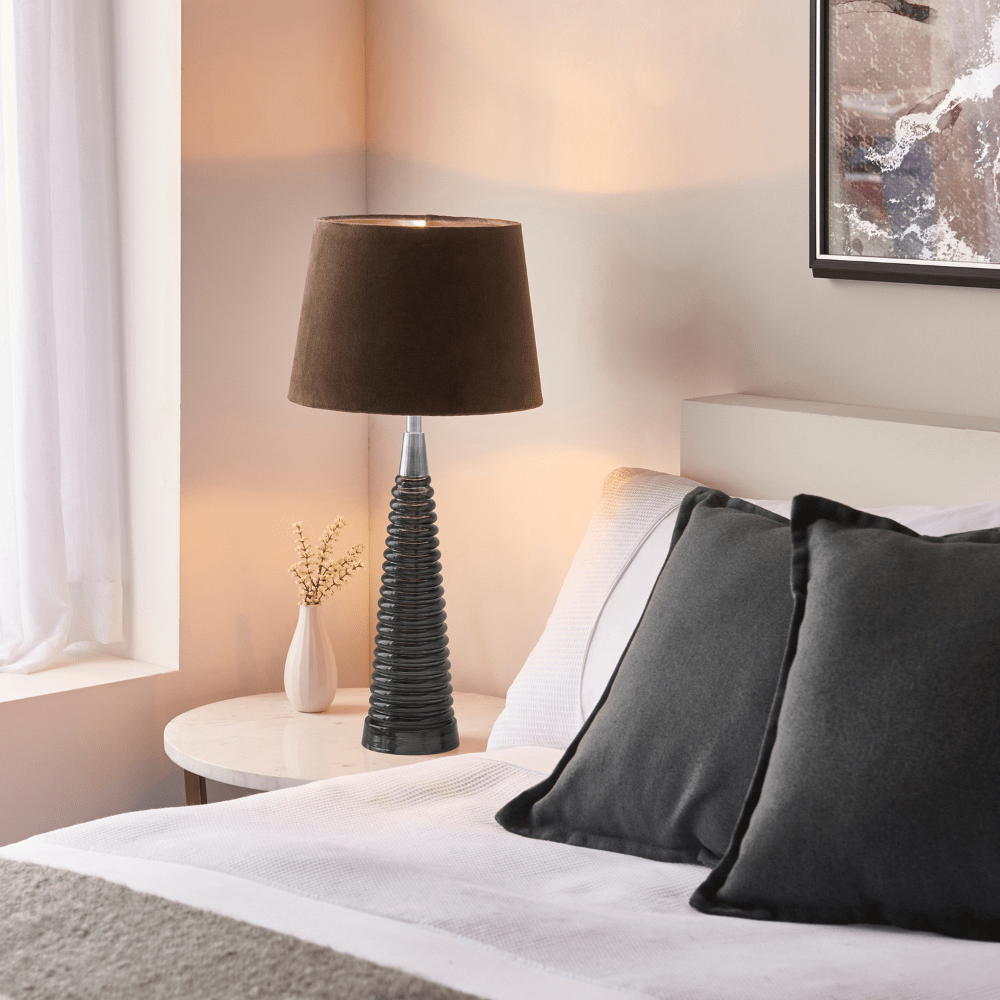 Moreton Table Lamp - Grey / Mocha
