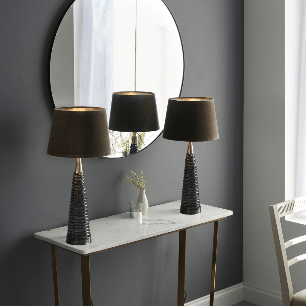Moreton Table Lamp - Grey / Mocha