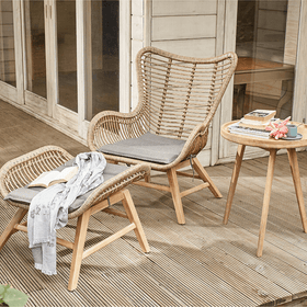 Natal Outdoor Lounger & Footstool