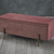 pink velvet storage ottoman