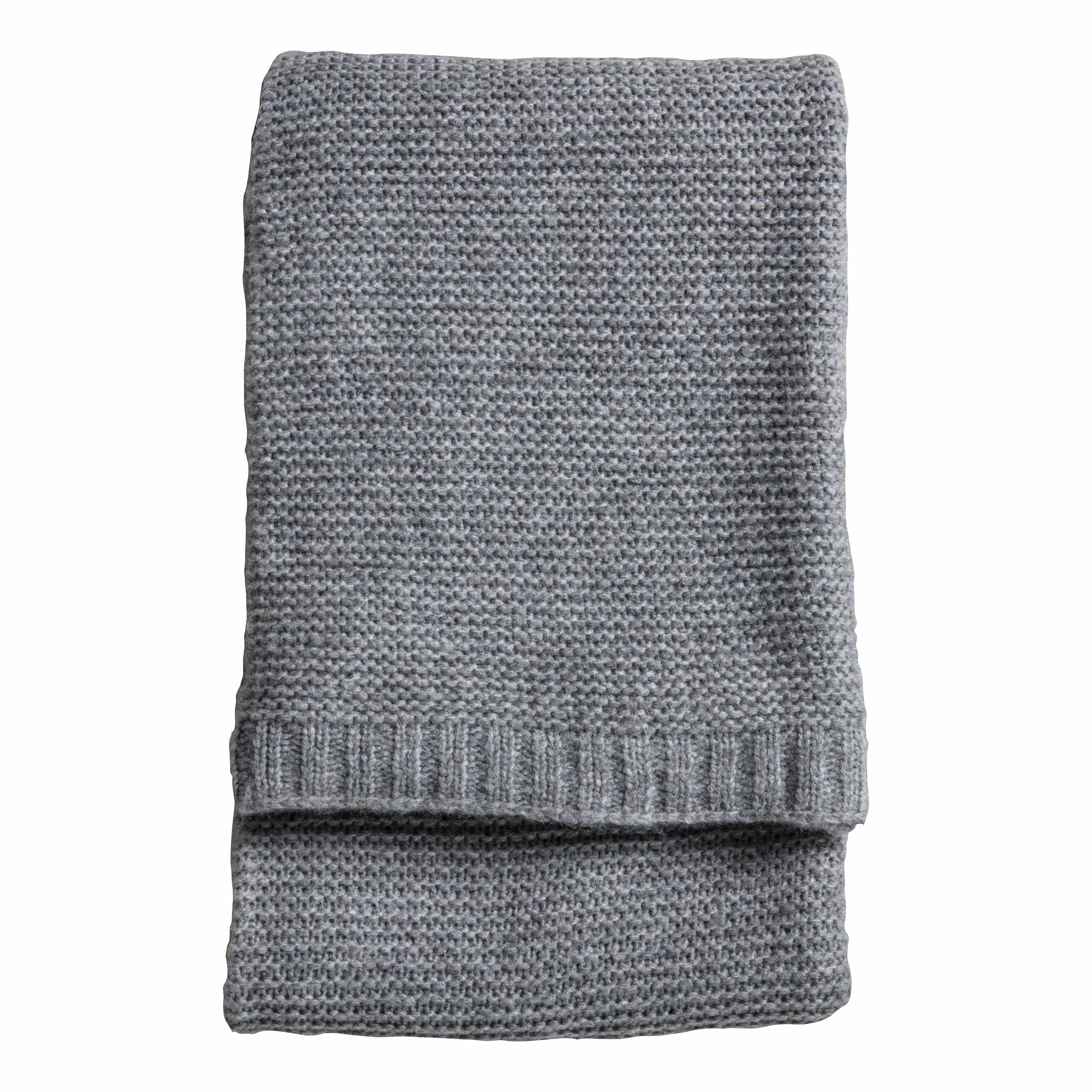 Chunky Knit Throw - Grey