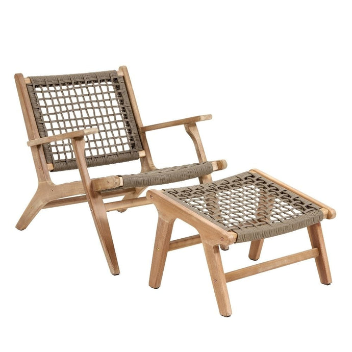 Merida Lounge Chair & Hocker Set