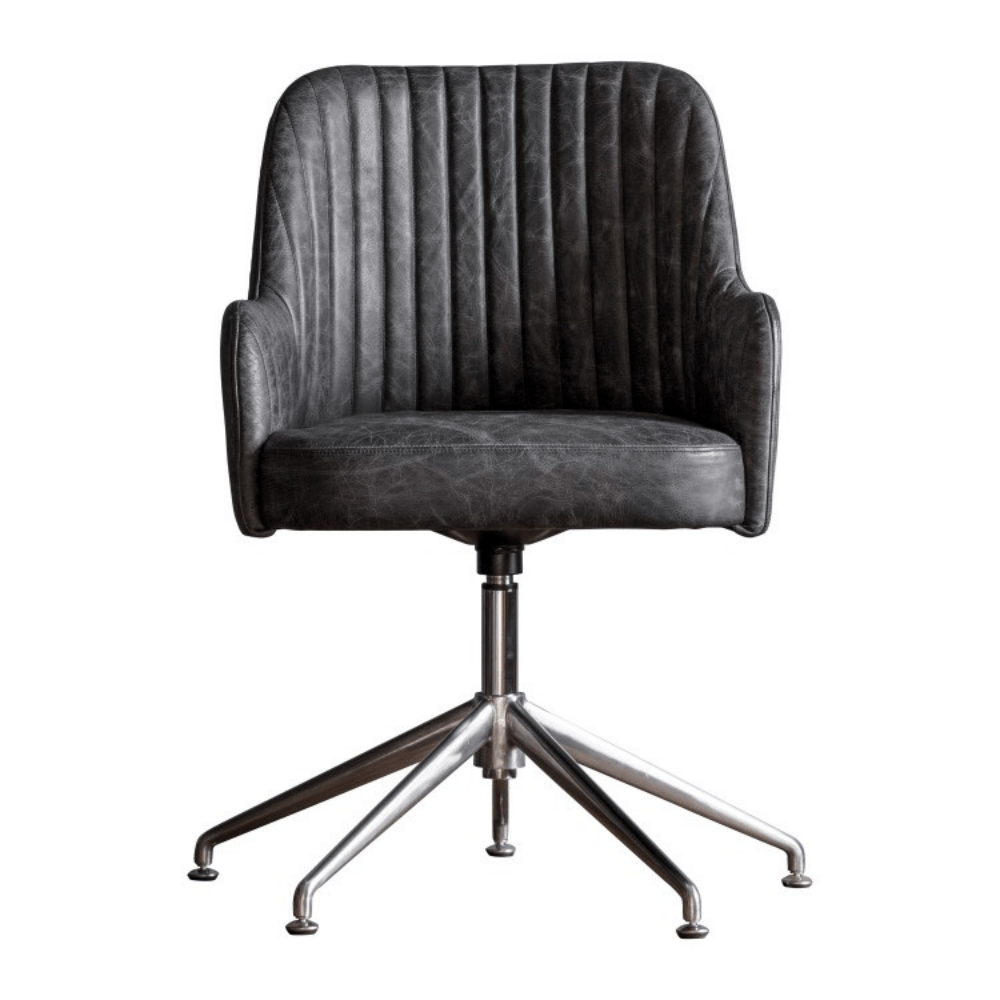 Newton Swivel Chair Antique Ebony