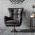 Henley Ebony Leather Swivel Chair