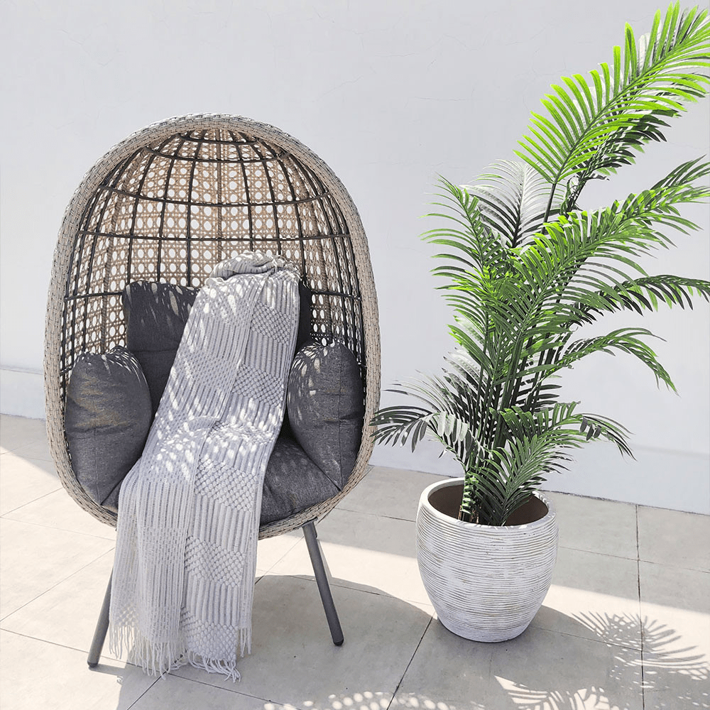Outdoor wicker dome chair deals