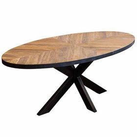 Ballimore Solid Teak Oval Dining Table