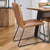 tan faux leather brooklyn dining chair