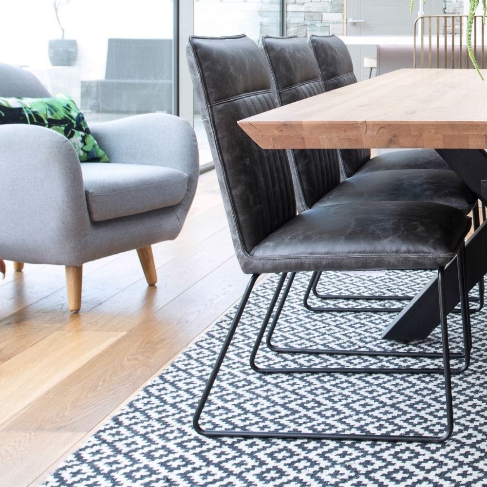 Kingston Collection - 240cm Solid Oak Dining Table Set