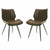 Coney Vegan Leather Dining Chairs - Chestnut