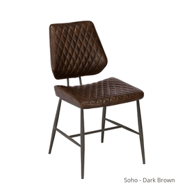 soho dark brown chair on white background