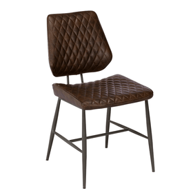 dark brown dining chair on white background