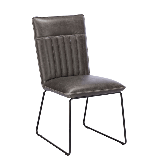 charcoal dining chair on white background