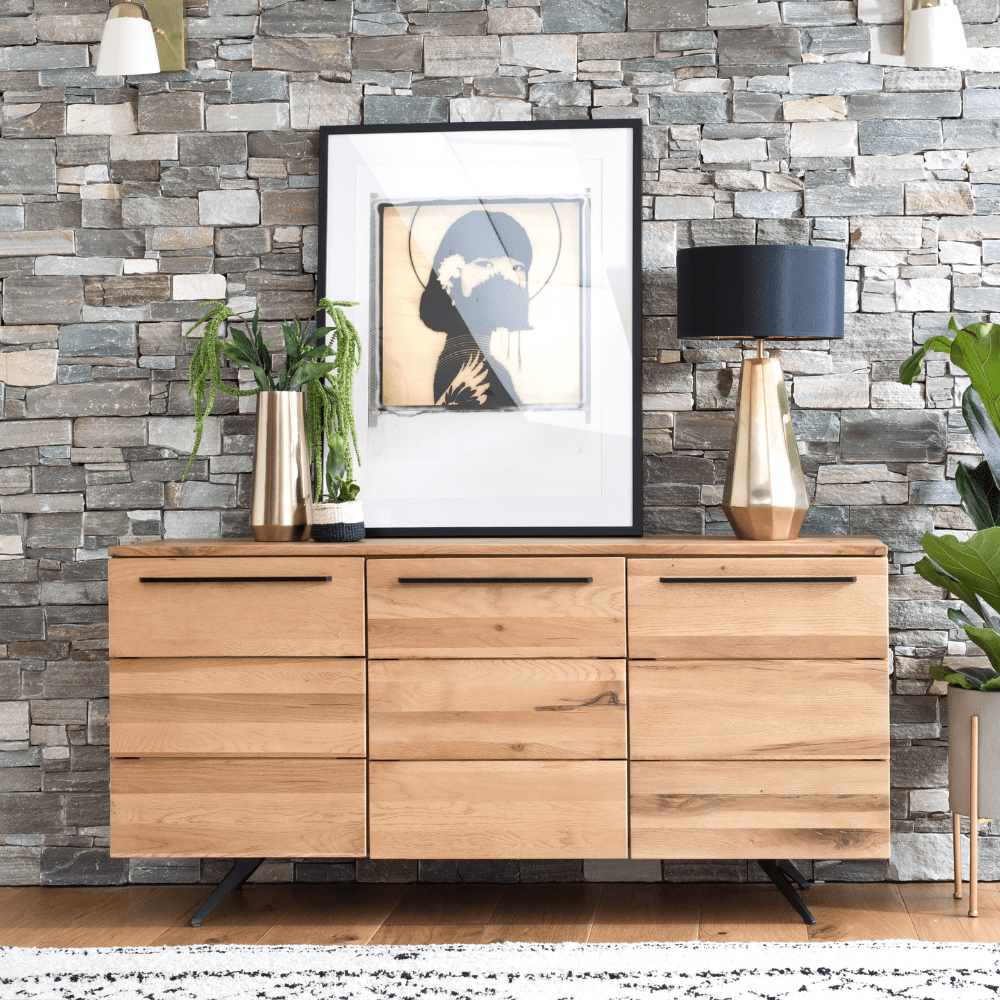 solid oak wood sideboard