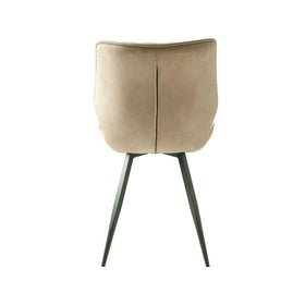 Coney Soft Moleskin Effect Dining Chairs - Oyster