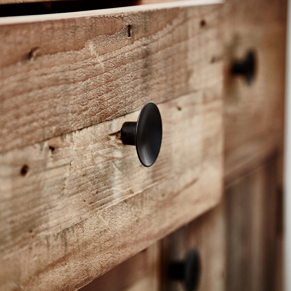 reclaimed sideboard drawer closeup