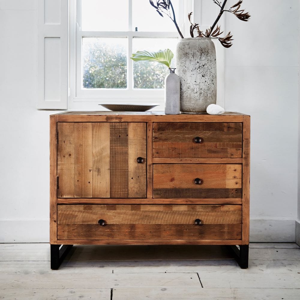 reclaimed narrow sideboard