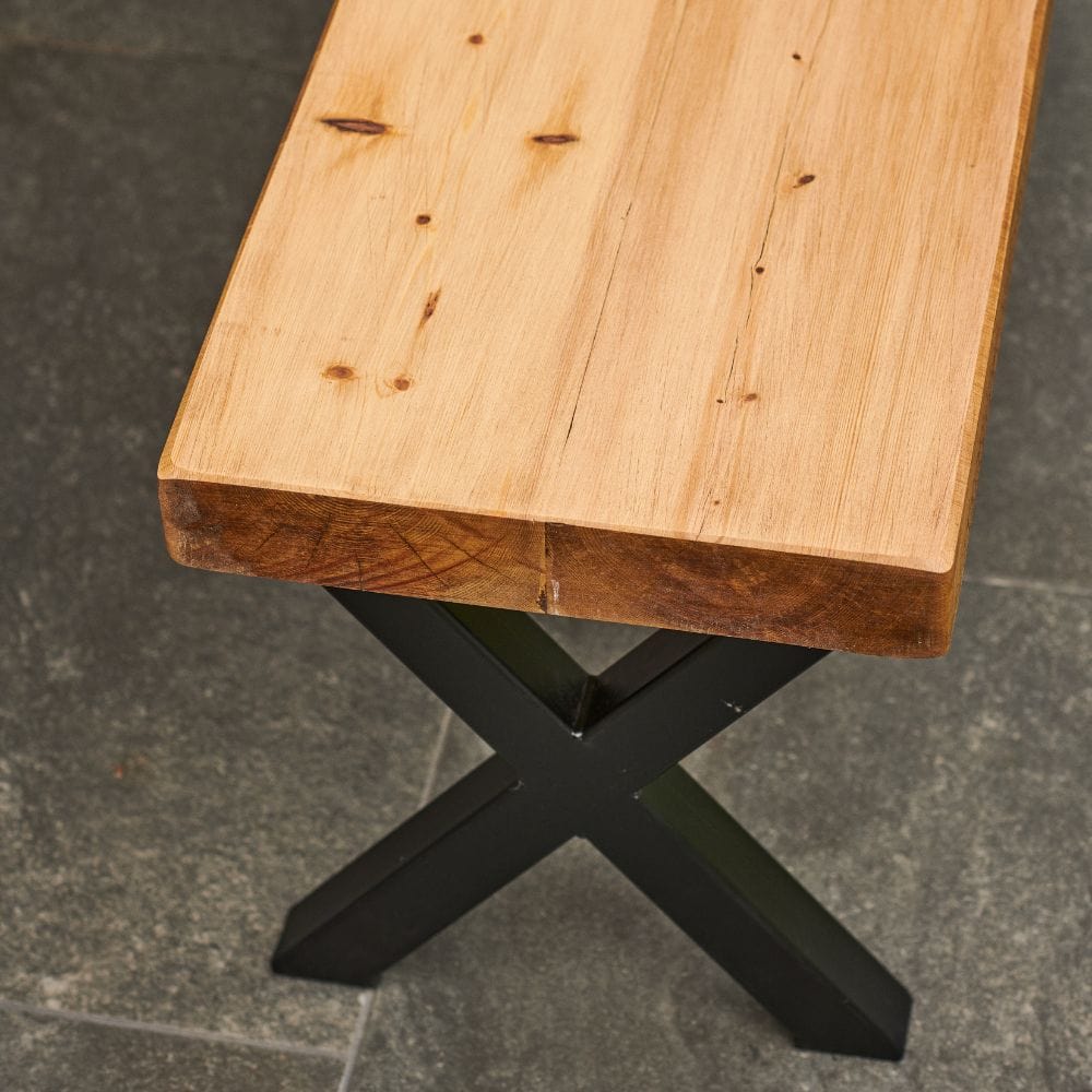 Buy Bespoke Collection Chunky X Frame Rustic Wood Outdoor Dining Set