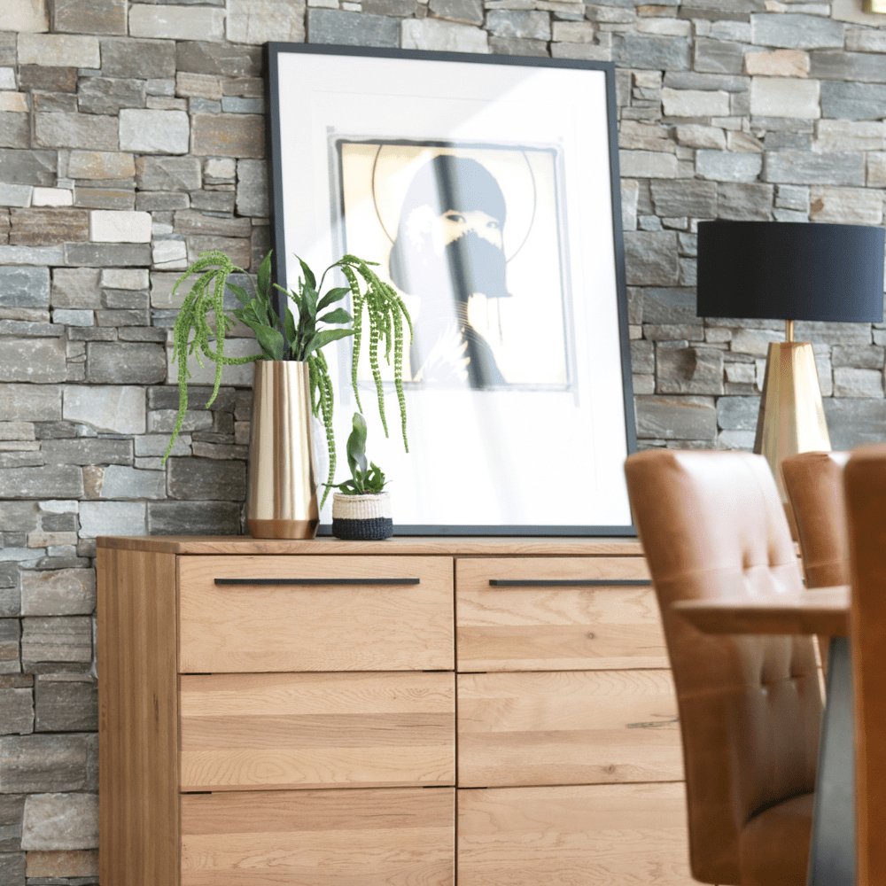 solid oak wood sideboard