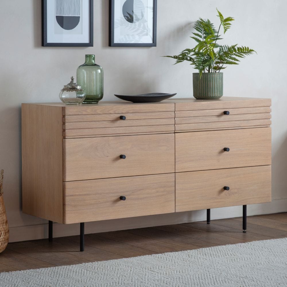 Oku Oak 6 Drawer Chest