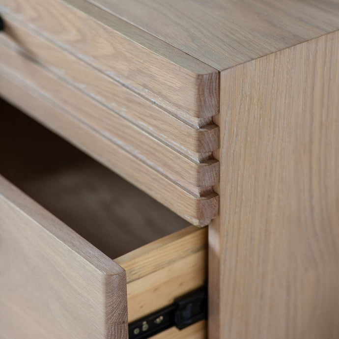 Oku Oak 2 Drawer Bedside Cabinet