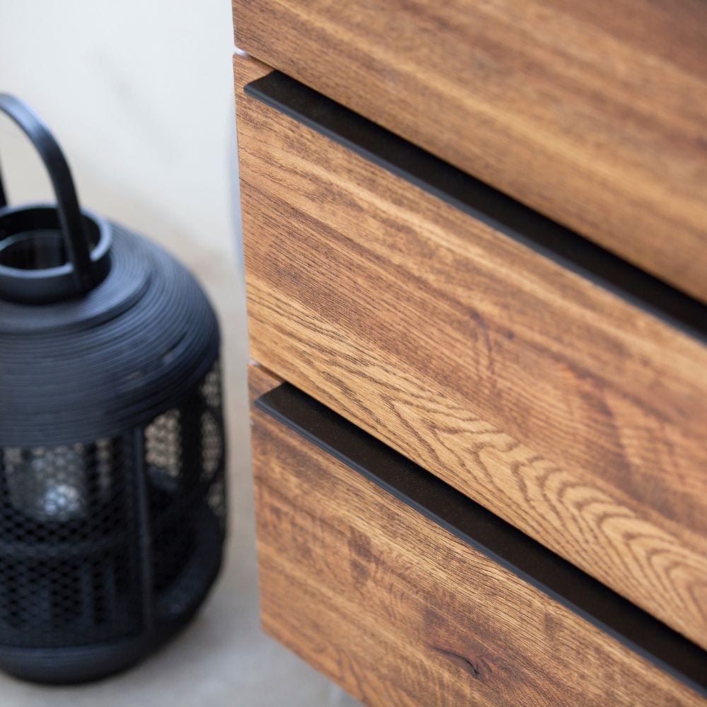 Rustic walnut shop dresser