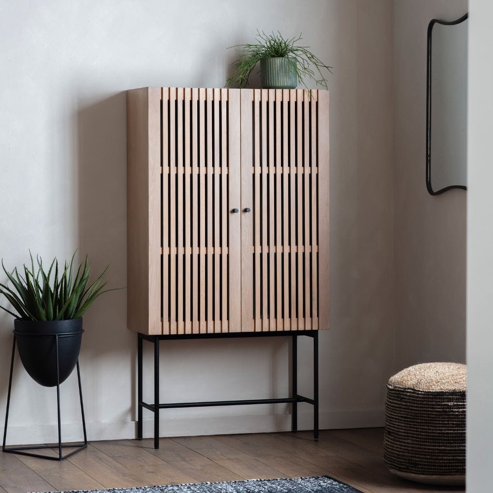 Oku Oak 2 Door Cocktail Cabinet