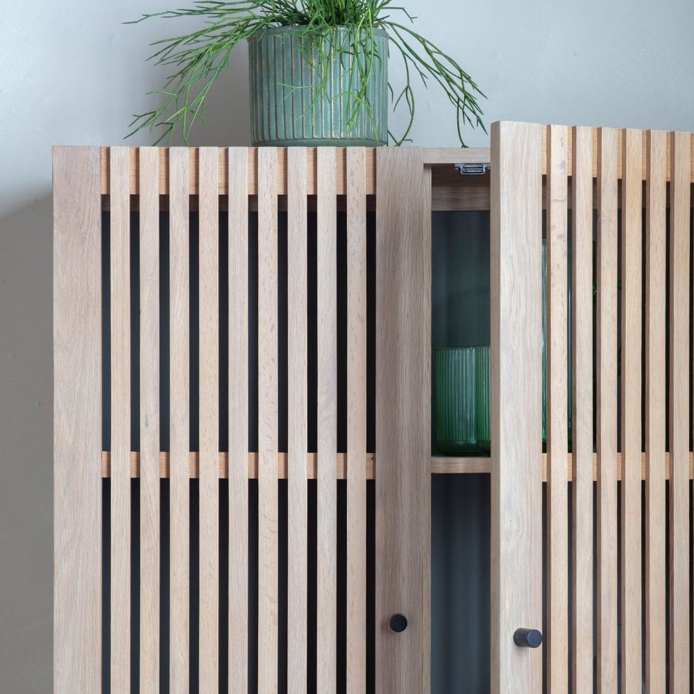 Oku Oak 2 Door Cocktail Cabinet