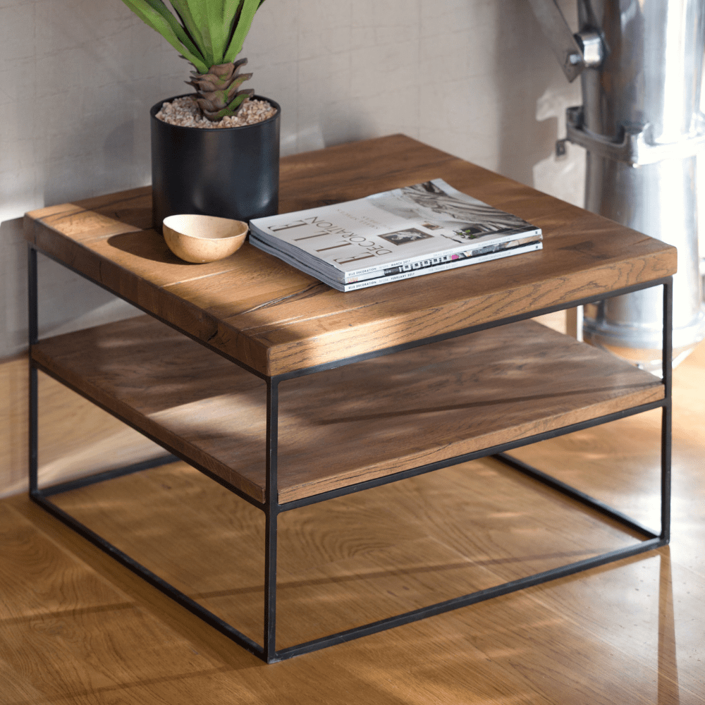 solid oak lamp table