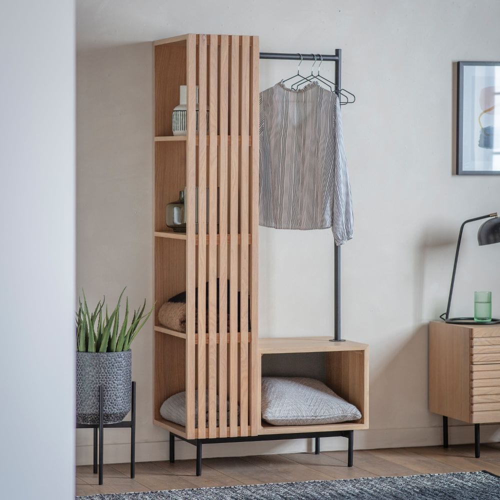 Oku Oak Open Wardrobe