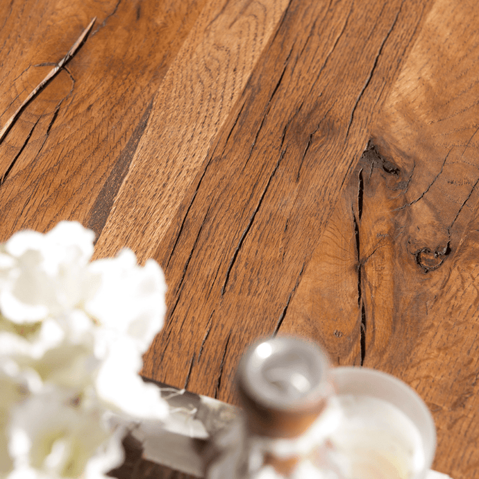 solid oak wood furniture close up 