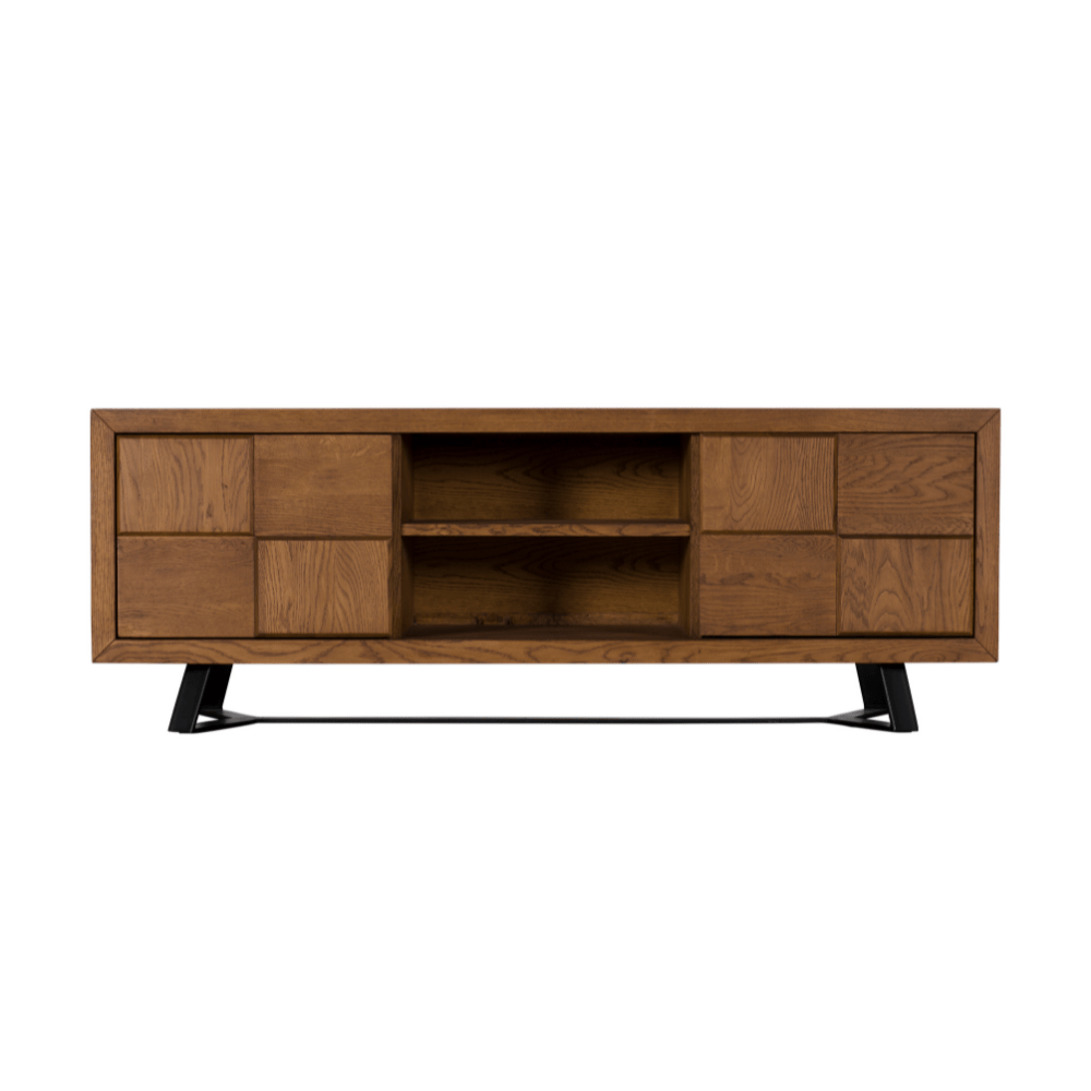 solid oak tv unit