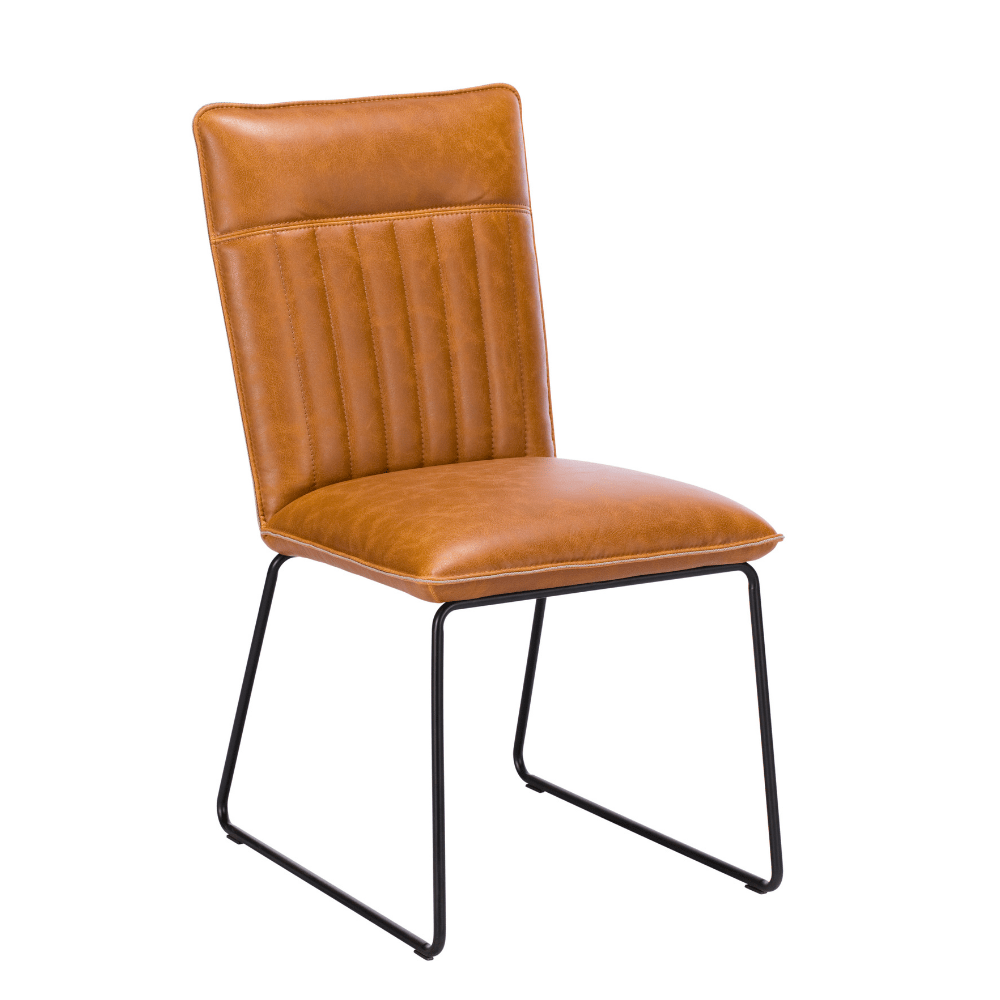 tan faux leather brooklyn dining chair