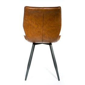 Coney Vegan Leather Dining Chairs - Tan